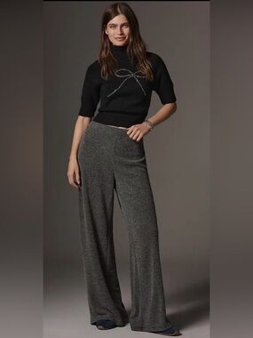 ANTHROPOLOGIE Full-Length High-Rise Knit Pants Medium NWT